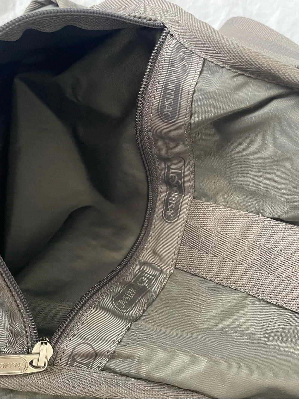 LeSportsac Gray Nylon Travel Tote Bag